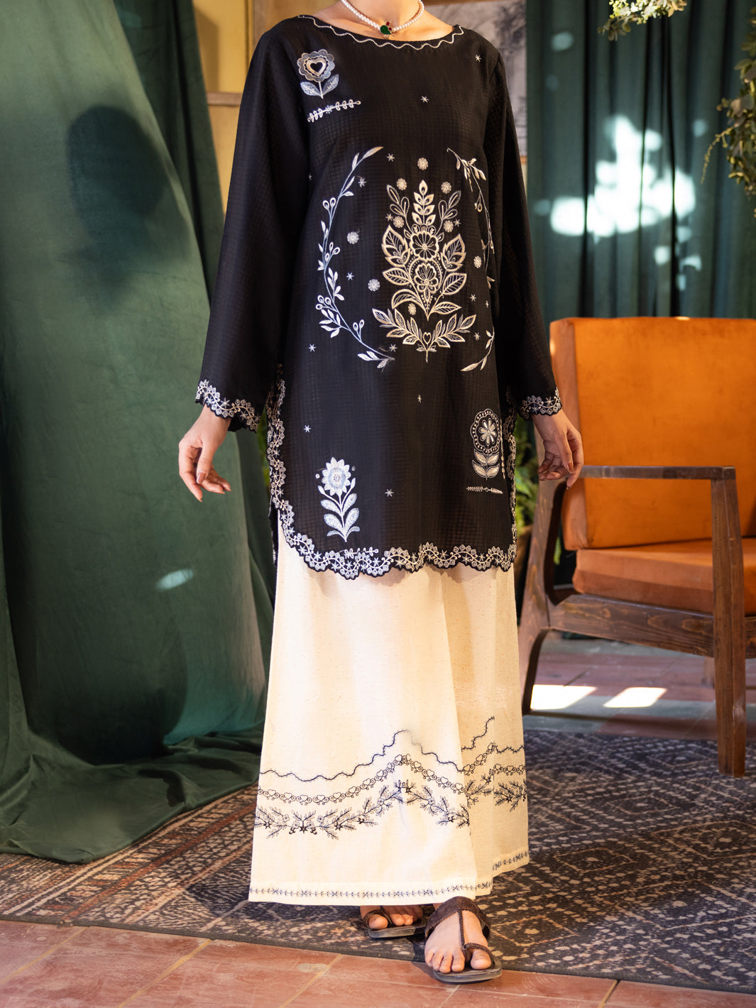 Black Dobby 2Pc Stitched - ALP-2PS-LKS-2783