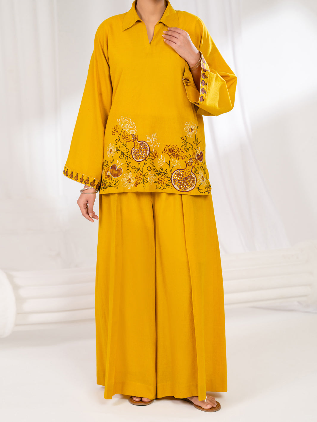 Lemon Dobby Stitched 2Pc - ALP-2PS-LKS-2788