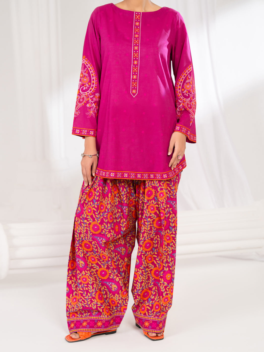 Pink Lawn Stitched 2Pc - ALP-2PS-LKS-2796
