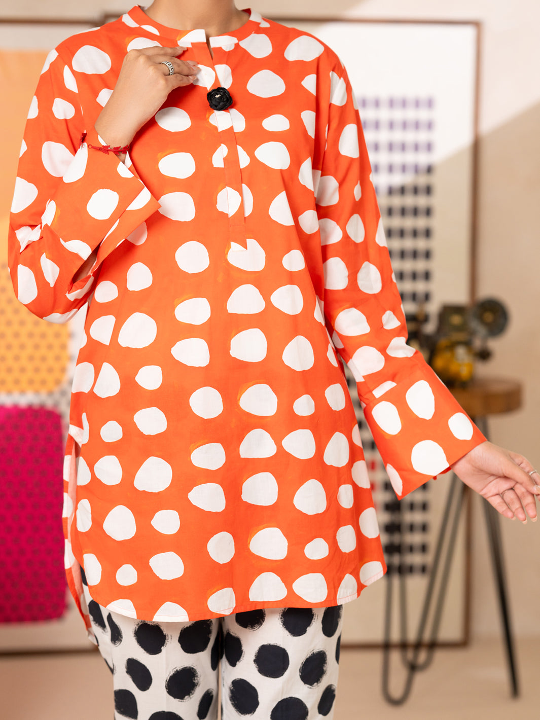 Red Lawn 2Pc Stitched - ALP-2PS-LKS-2811