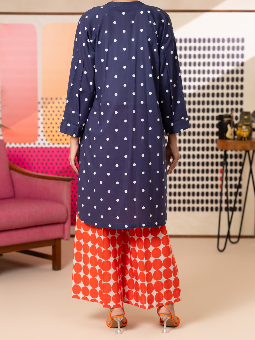 Blue Lawn Dyed 2Pc Stitched - ALP-2PS-LKS-2812