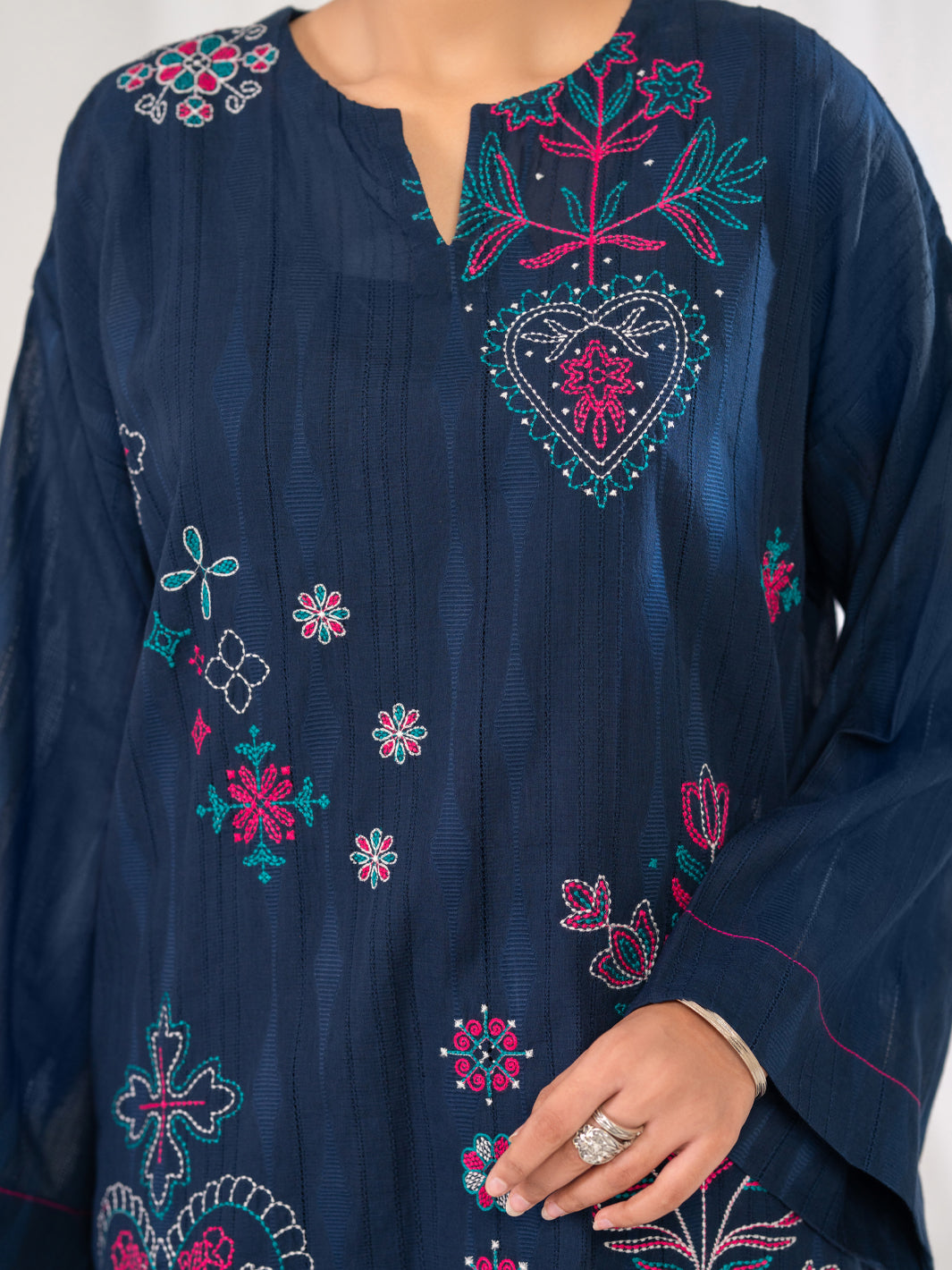 Blue Dobby Stitched 2Pc - ALP-2PS-LKS-2841