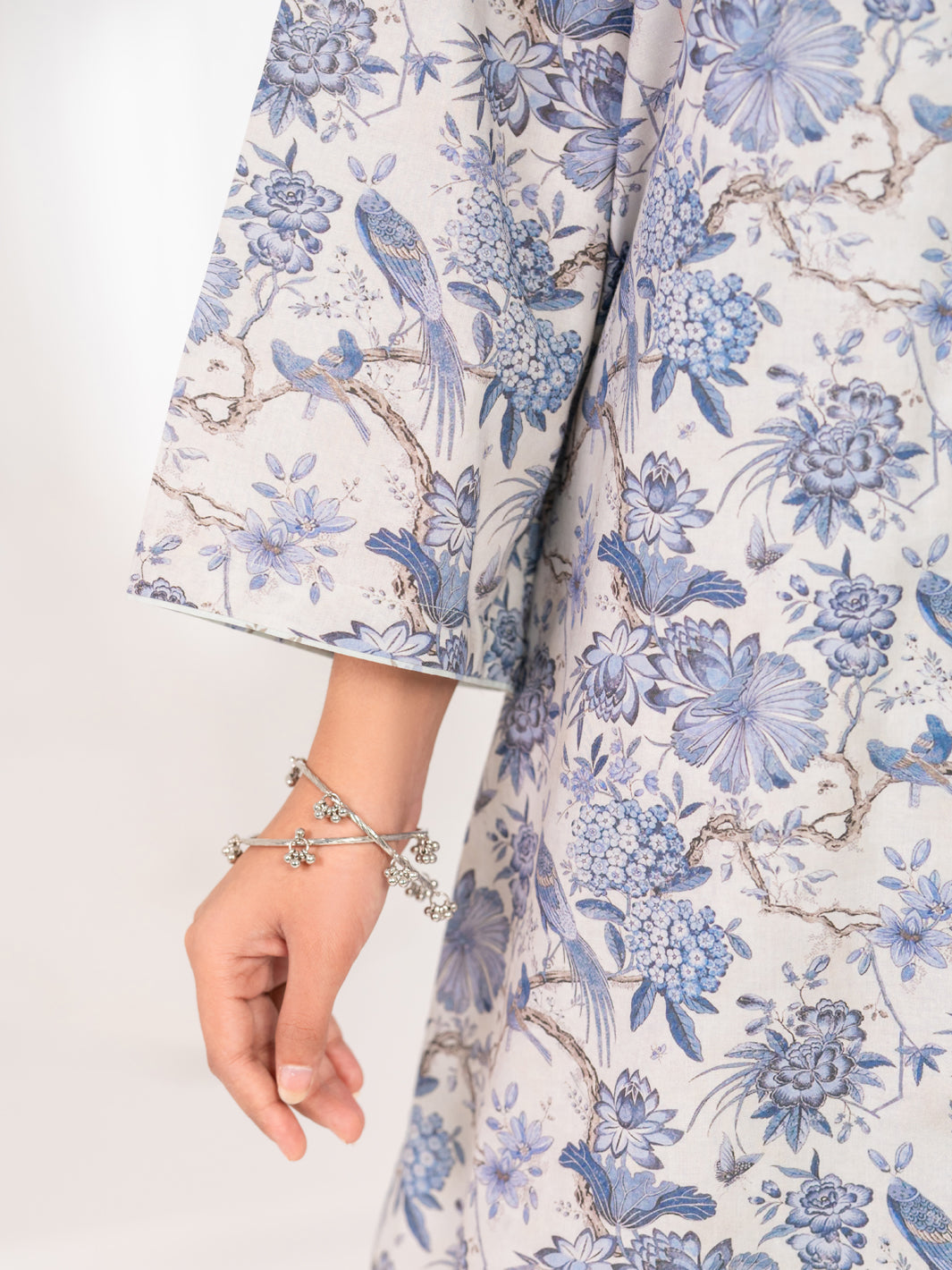 Light Blue Lawn Co-Ord Set - ALP-2PS-SLKS-2762