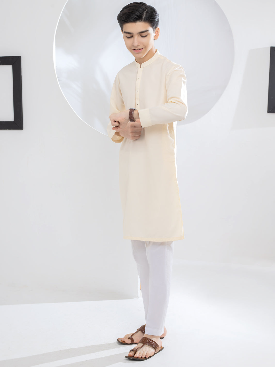 Off White Blended Kurta - ALT-K-043