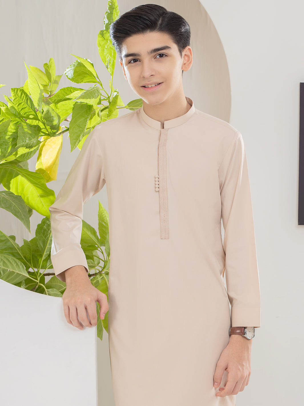 Cream Blended Kurta Trouser - ALT-KT-039