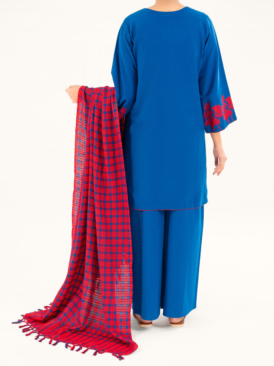 Blue Light Khaddar 3Pc Stitched - AWP-3PS-773