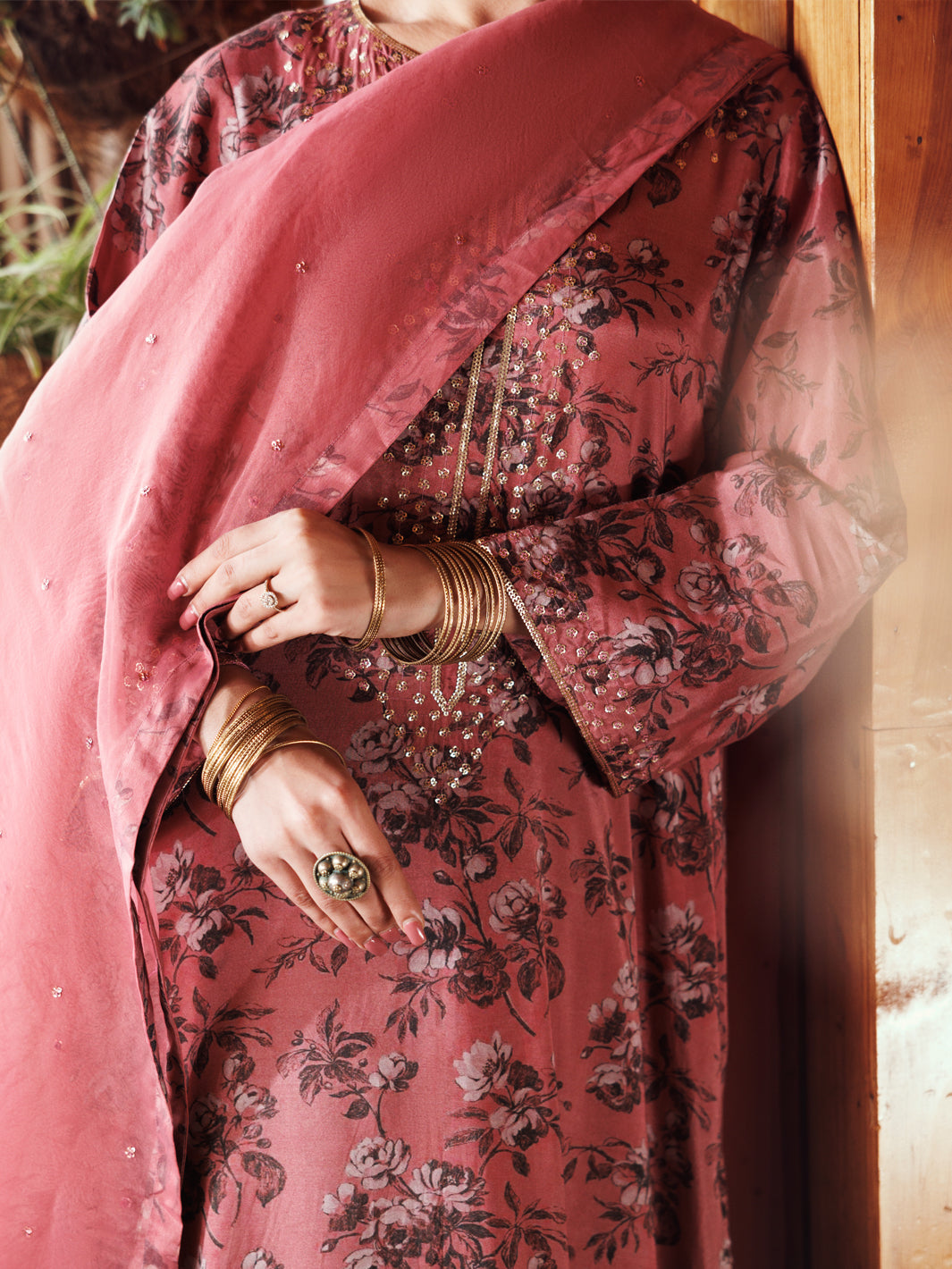 Tea Pink Viscose 3Pc Stitched - AWP-3PS-780
