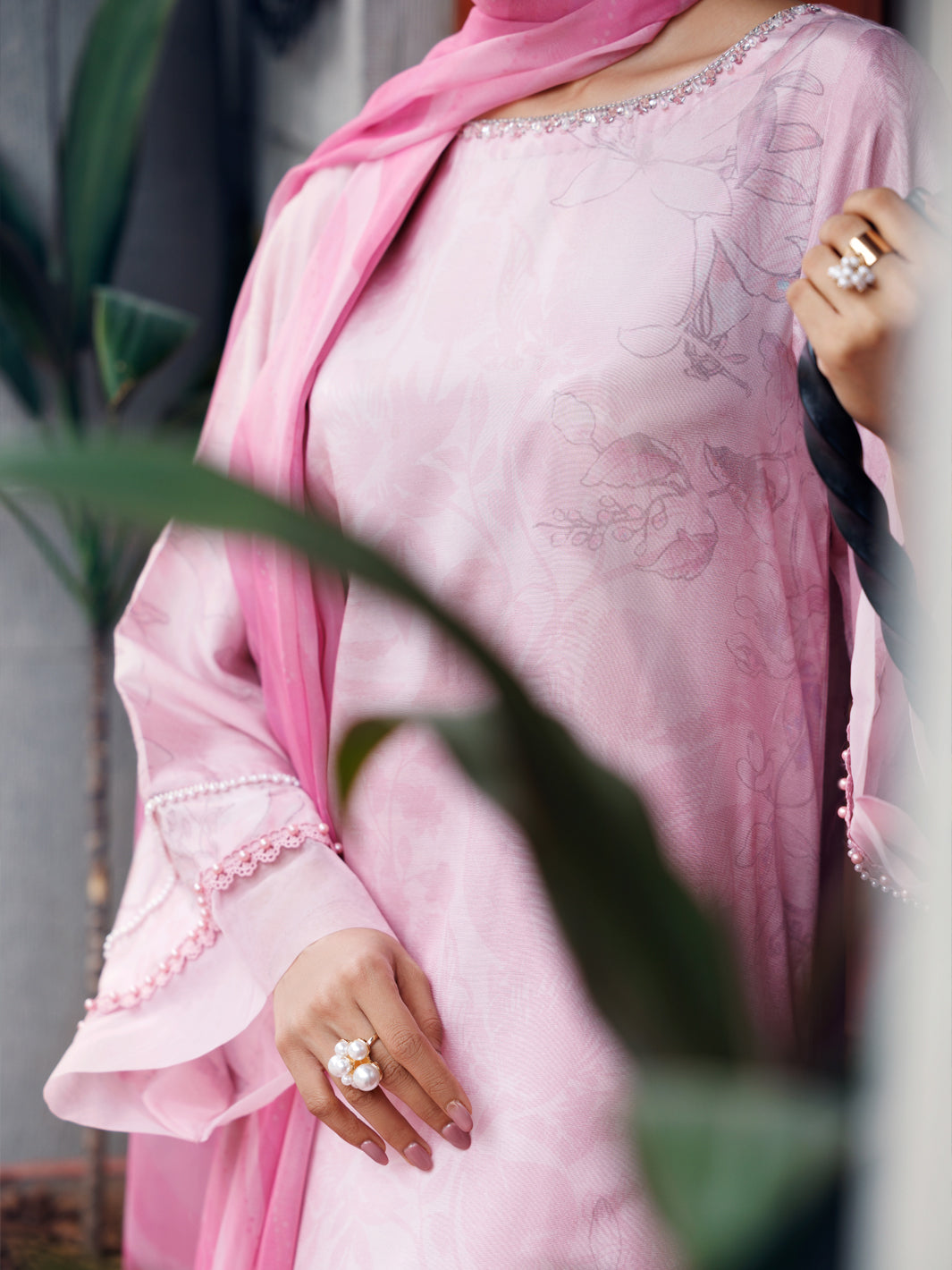 Light Pink Thai Silk 3Pc Stitched - AWP-3PS-784