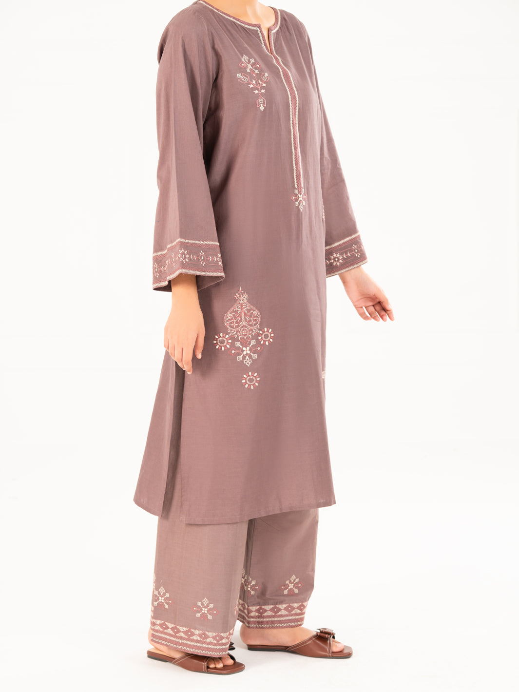 Brown Cambric Kurti - AWP-LK-850