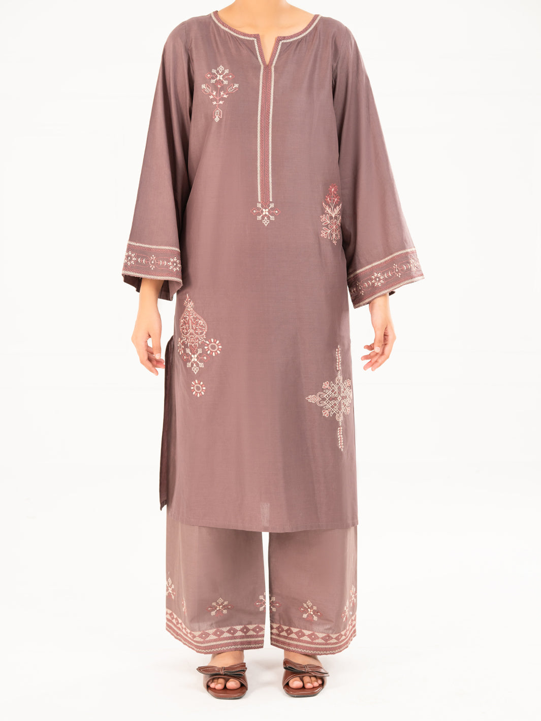 Brown Cambric Kurti - AWP-LK-850