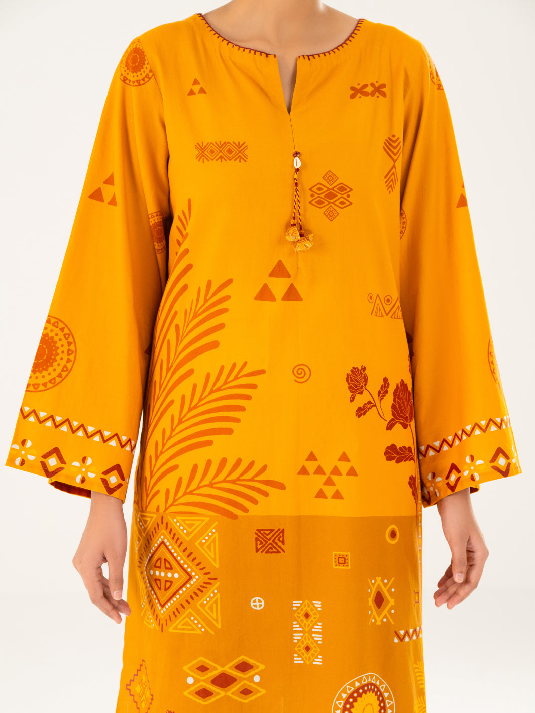 Mustard Cambric Kurti - AWP-LK-908