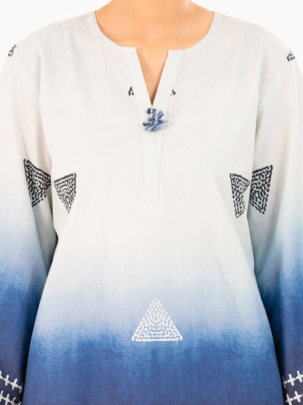 Blue Cambric Kurti - AWP-SLK-845