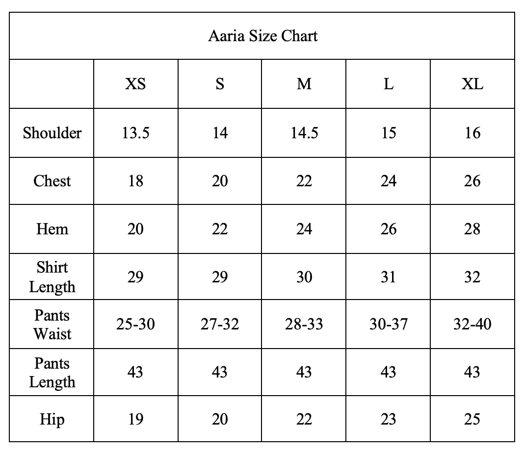 https://cdn.shopify.com/s/files/1/0524/2070/6504/files/Aariasizechart.png?v=1752477328