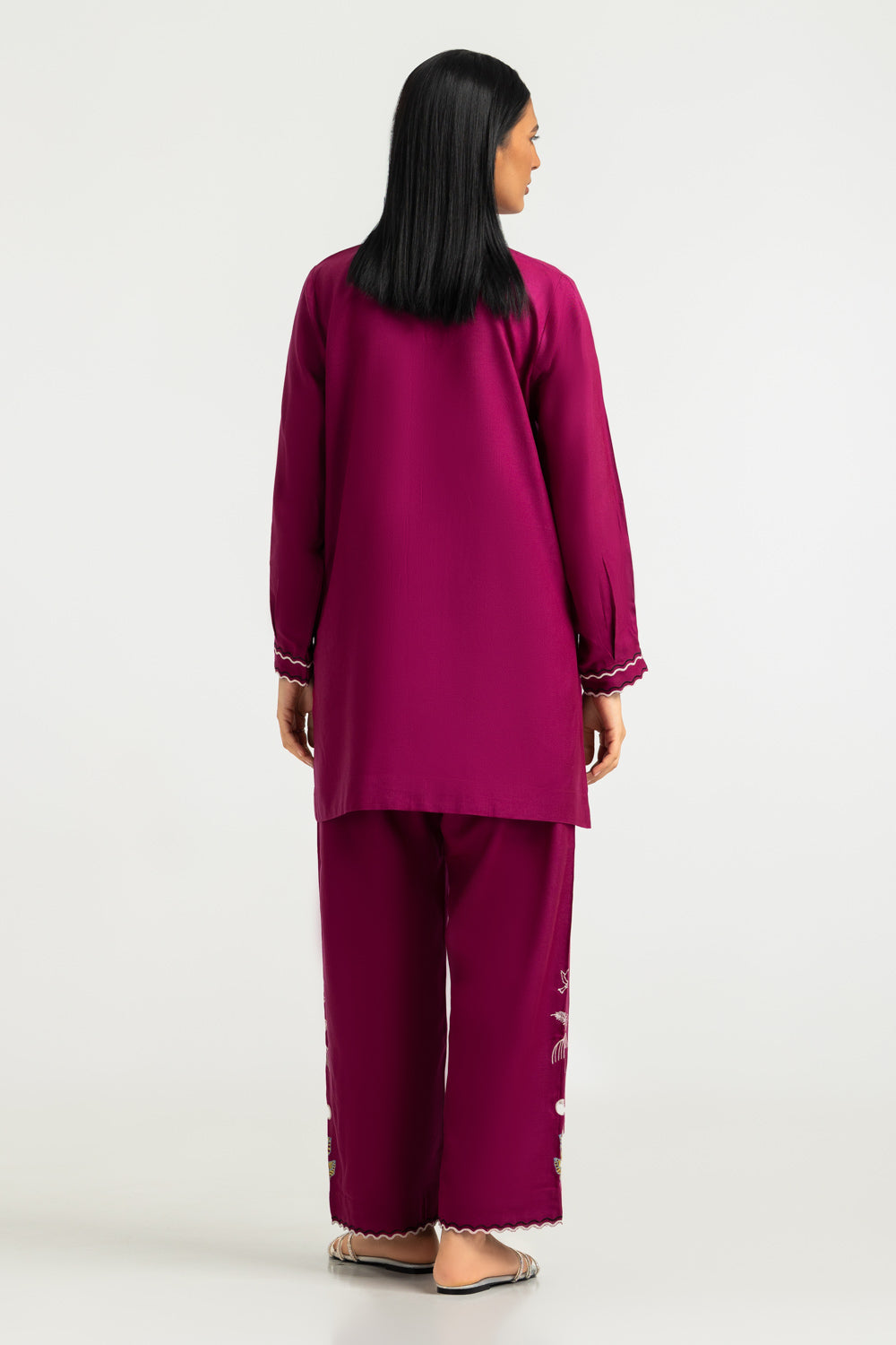 Acrylic Embroidered Co-Ord Set