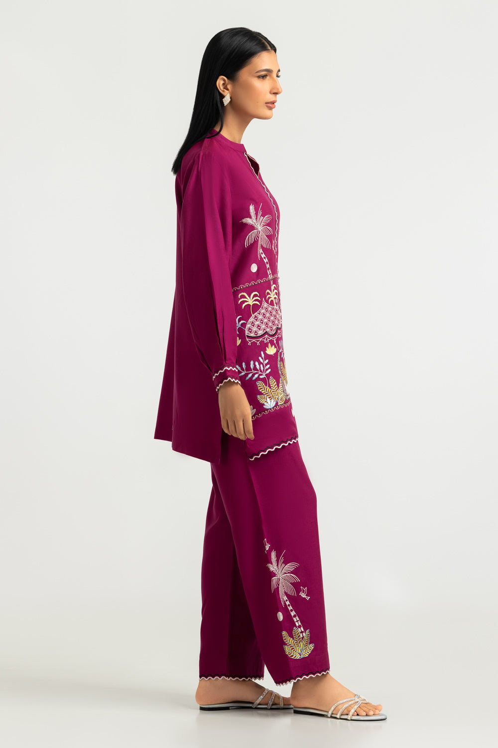 Acrylic Embroidered Co-Ord Set