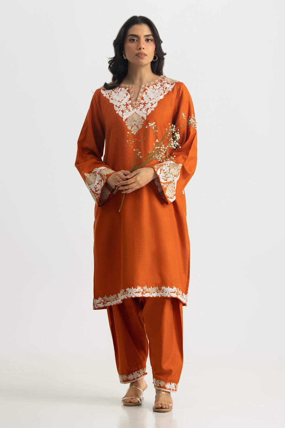 Acrylic Embroidered Co-Ord Set