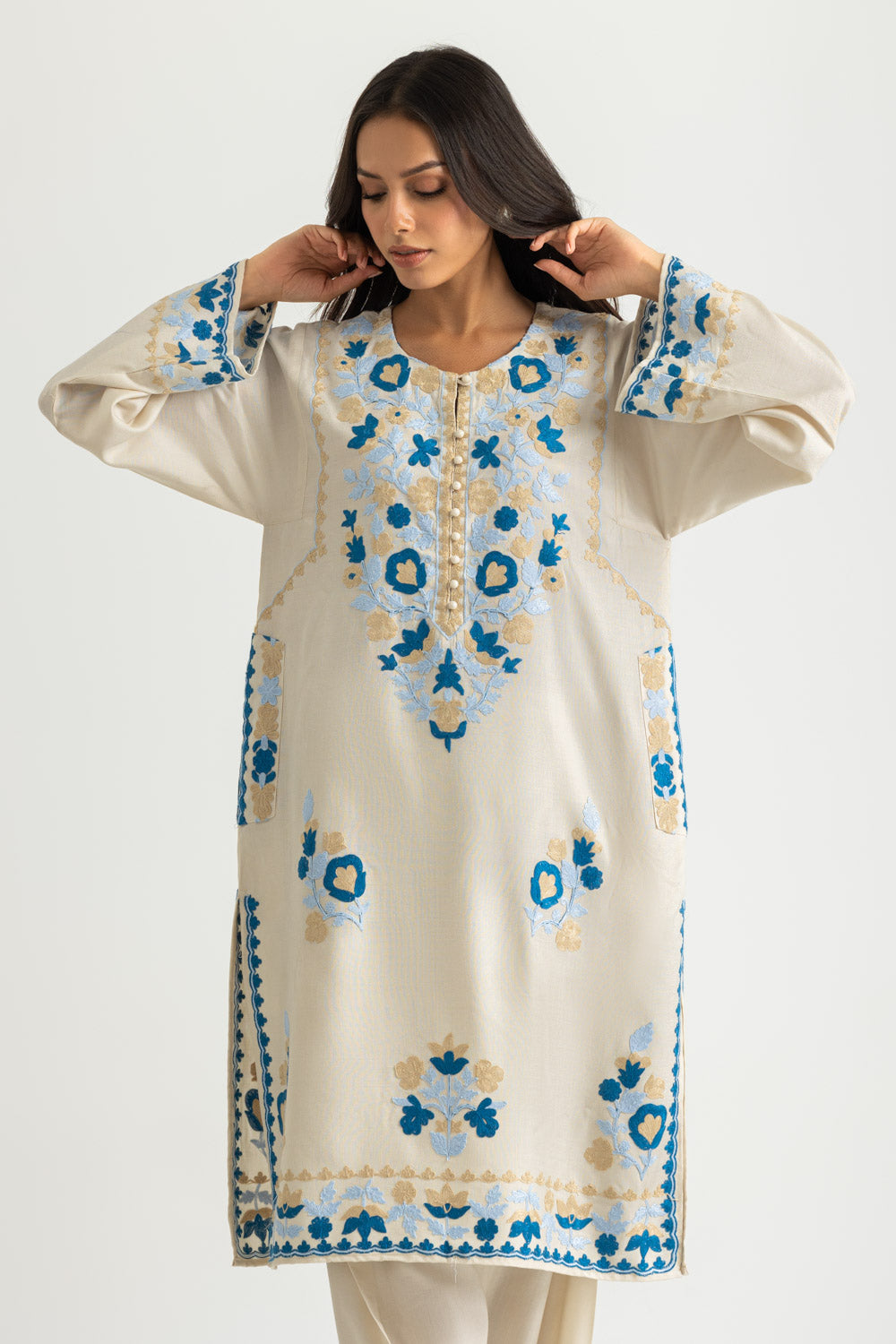 Acrylic Embroidered Shirt Trouser