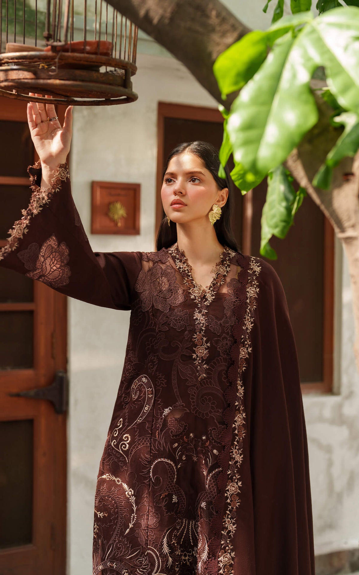 Aima LWC25-10 | 3pcs Embroidered Unstitched Winter