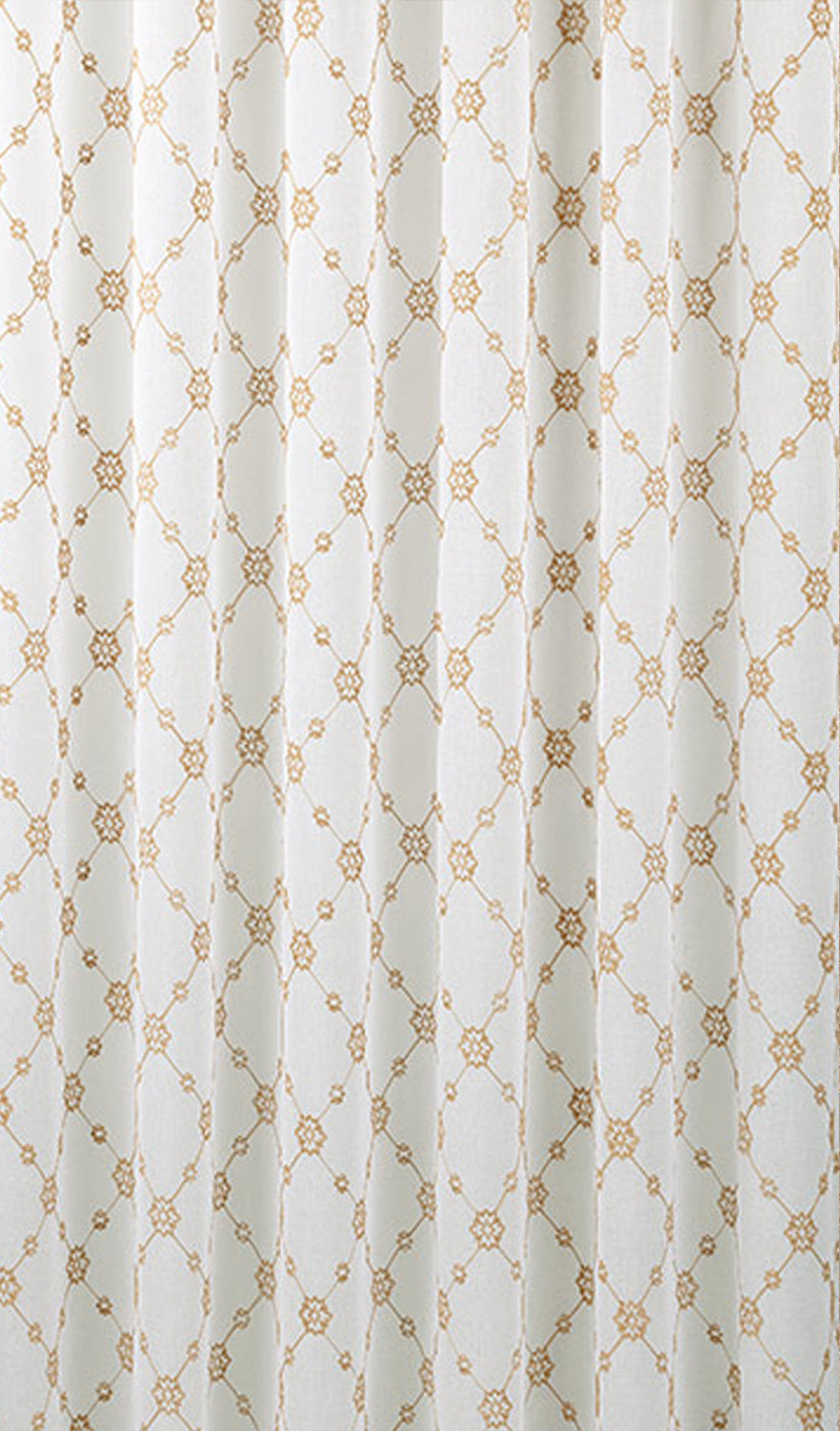 Almond buff Embroidered Curtain