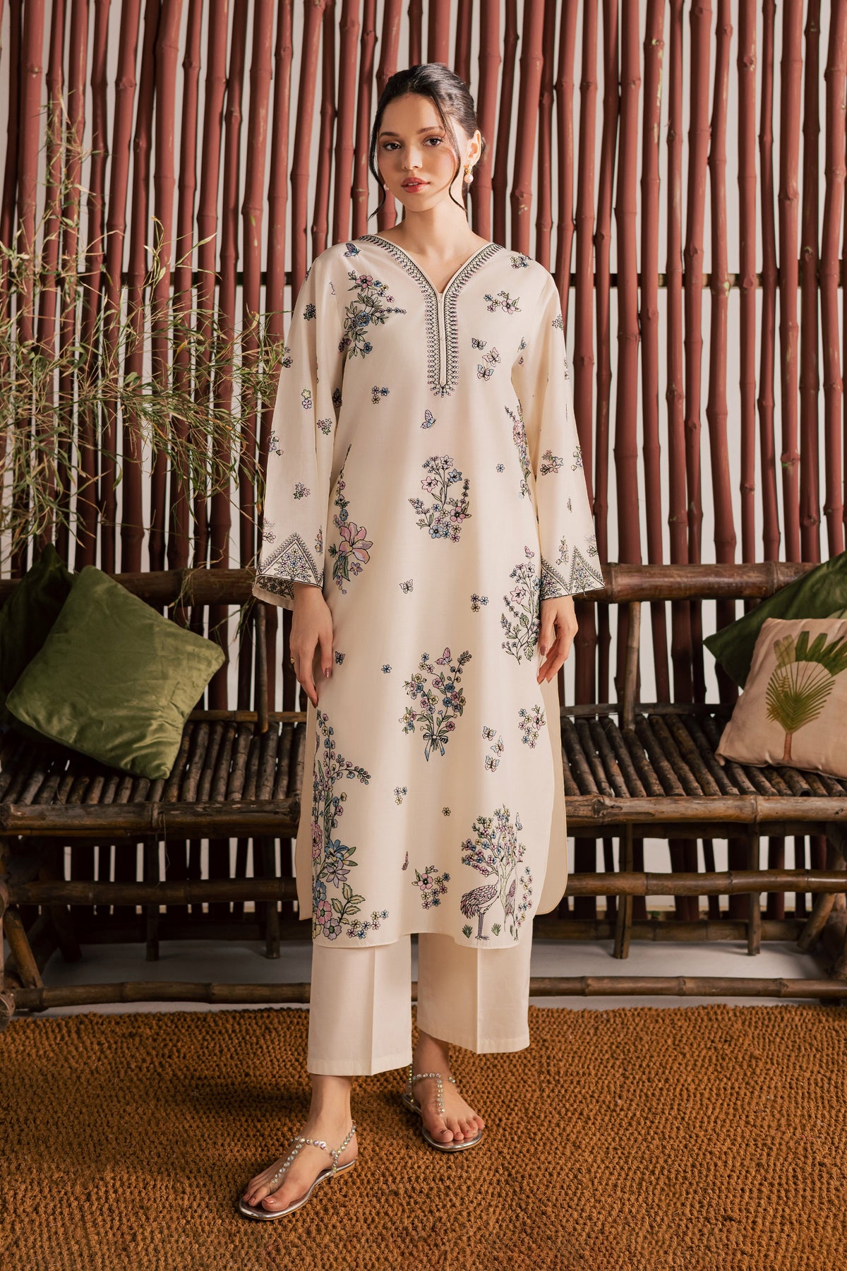 Anne 2Pc - Embroidered Lawn Dress