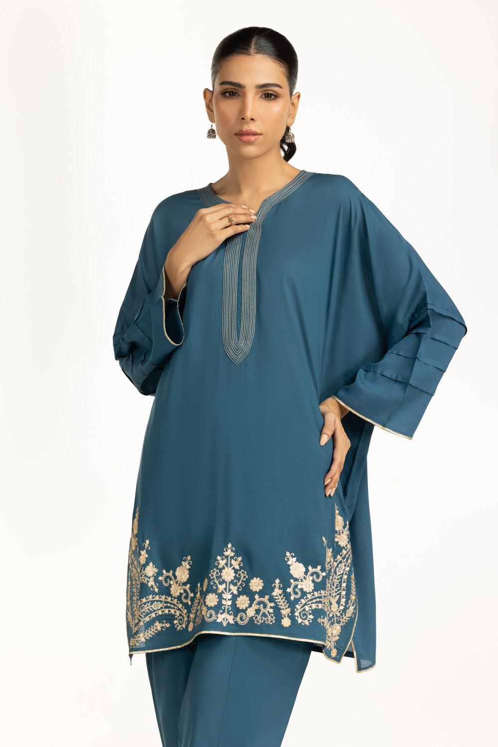 Arabic Linen Embroidered Co-Ord Set