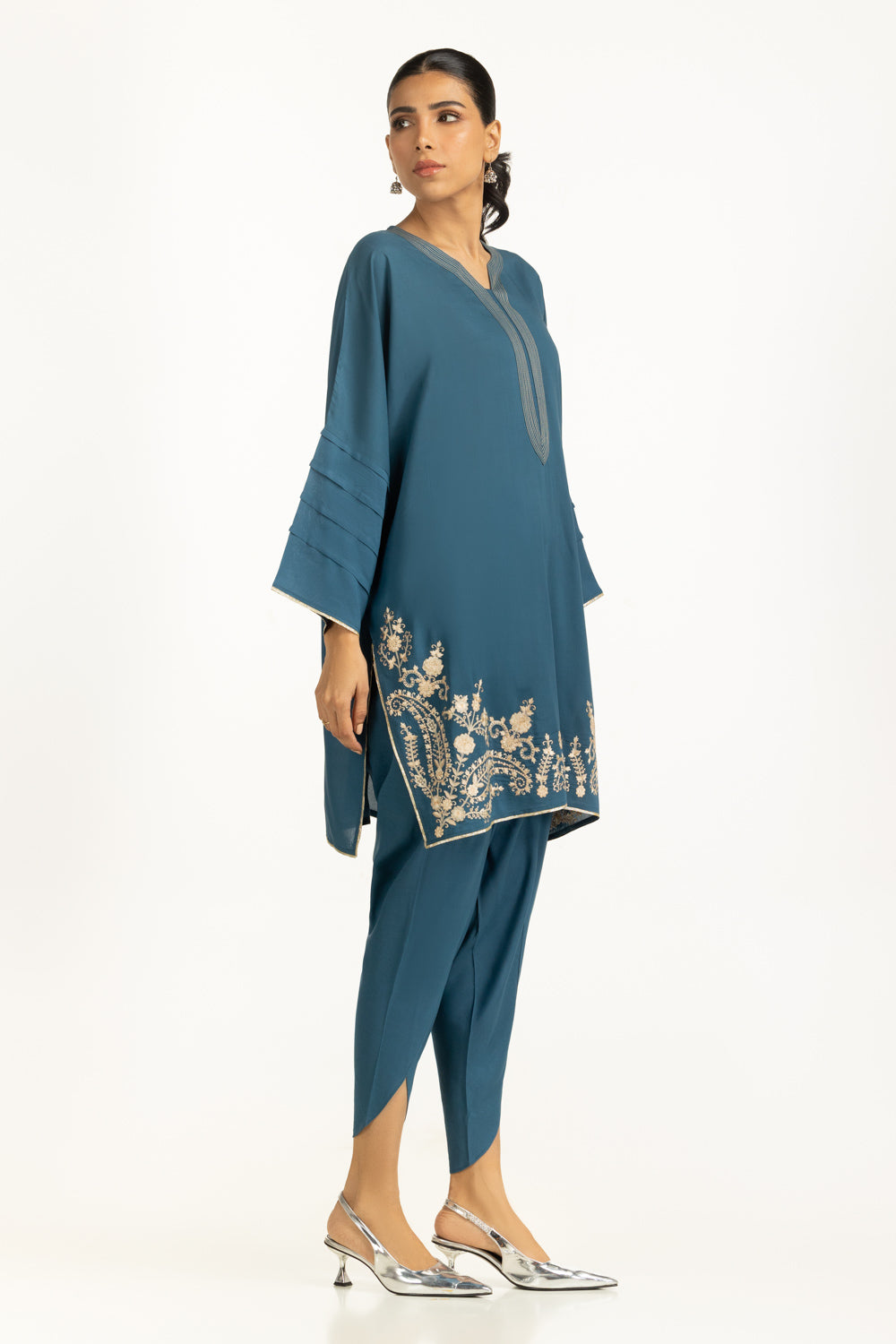 Arabic Linen Embroidered Co-Ord Set