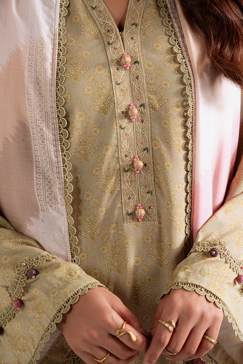 SAGE GARLAND-3PC LINEN PRINTED SUIT