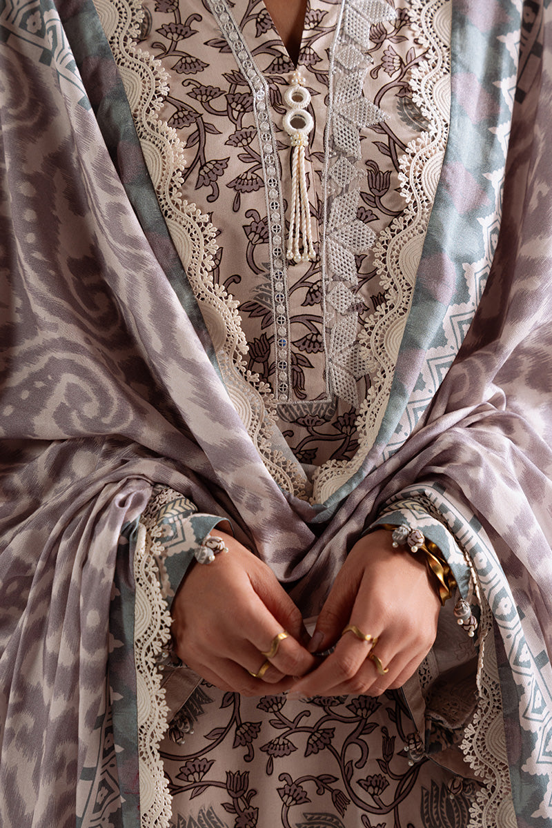 IZNIK BLOOM-3PC LINEN PRINTED SUIT