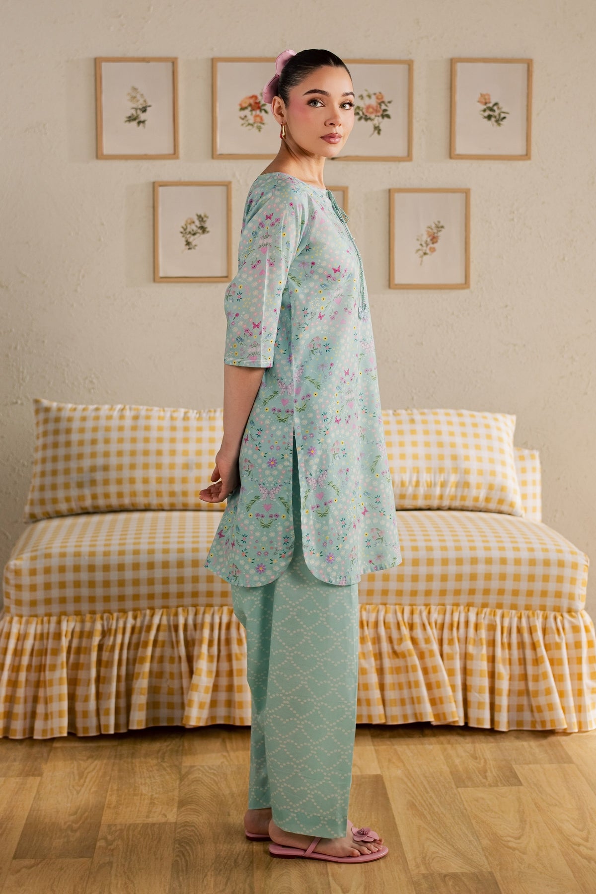 Atom 2Pc - Printed Lawn Dress