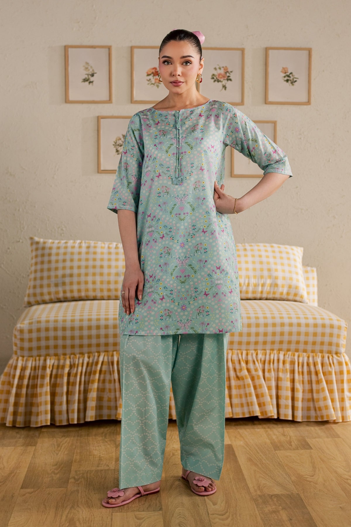 Atom 2Pc - Printed Lawn Dress