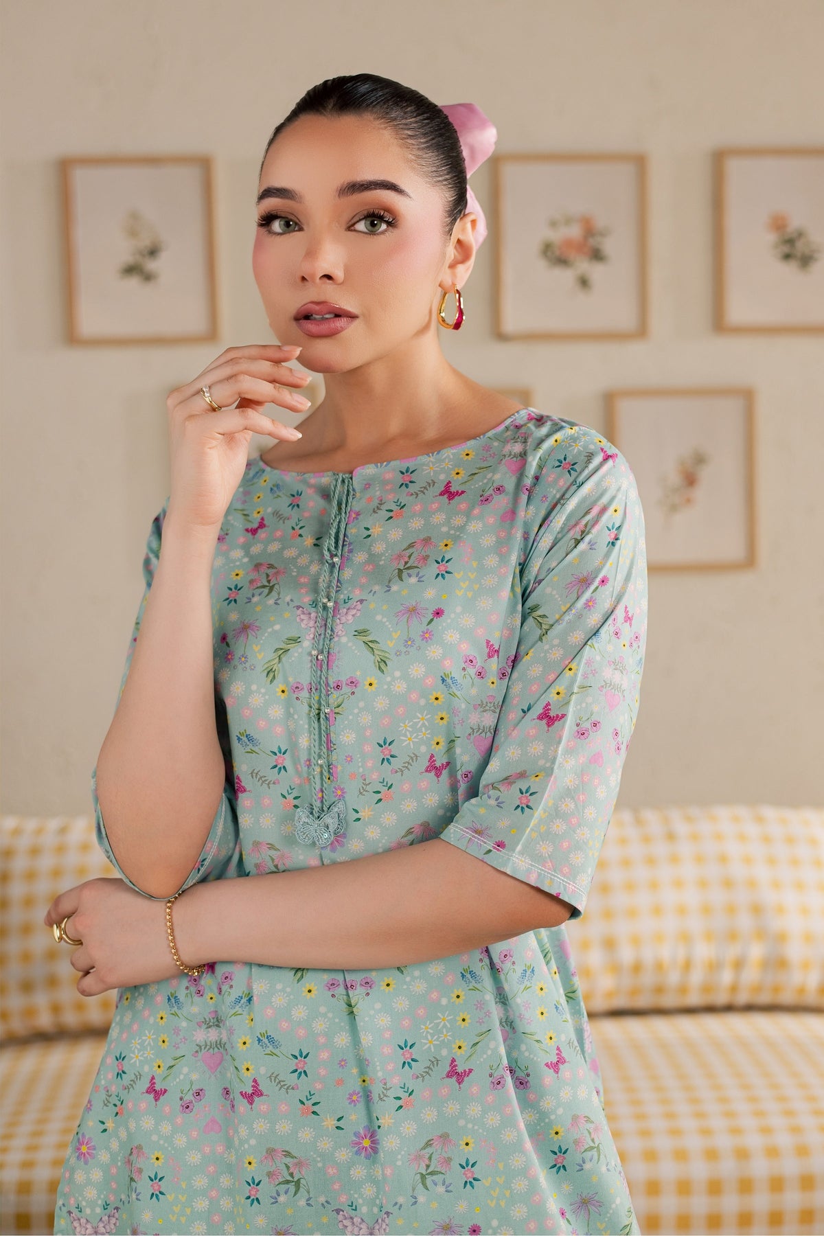 Atom 2Pc - Printed Lawn Dress