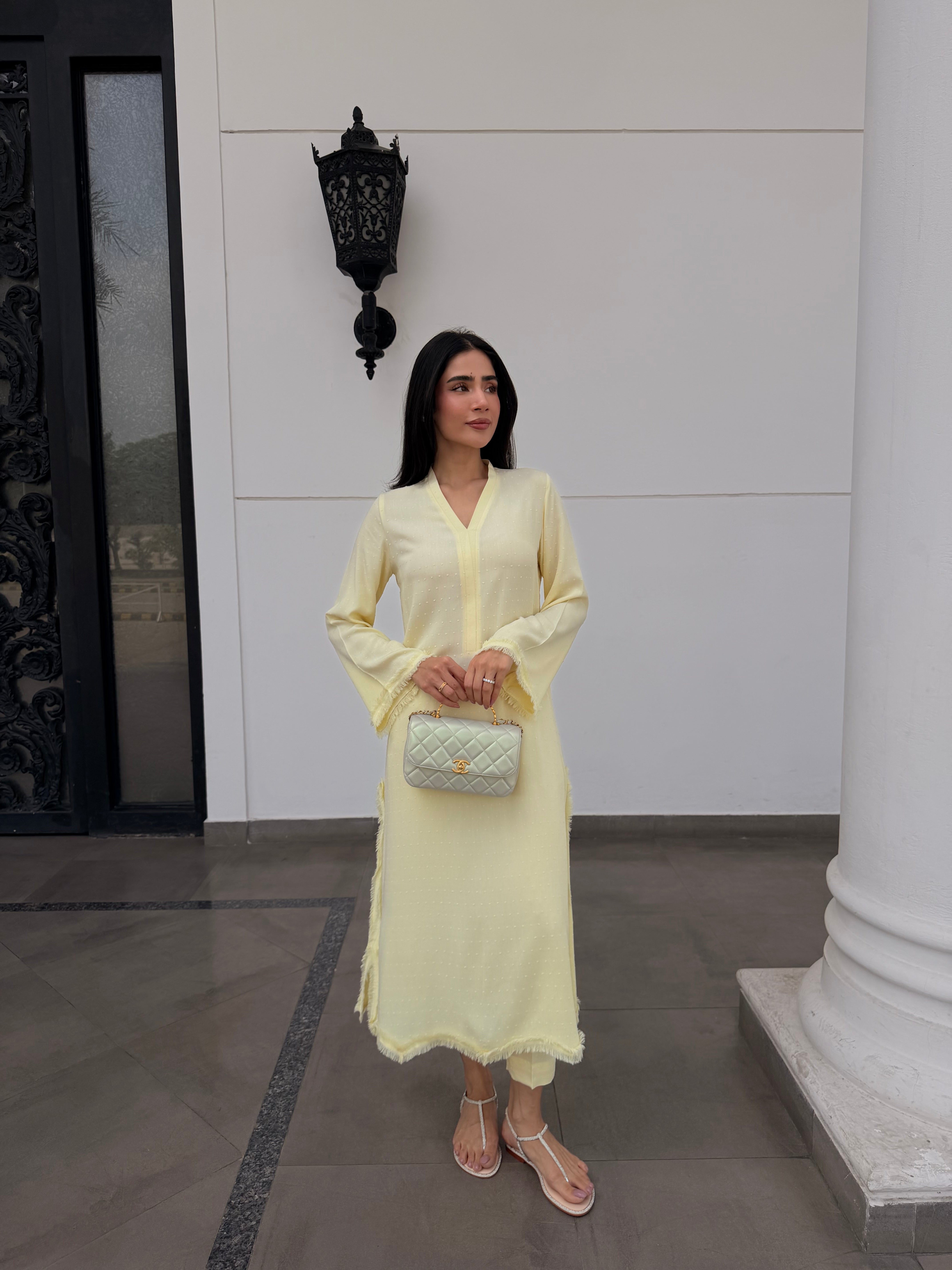 Lemon Swiss Voile Sable Set