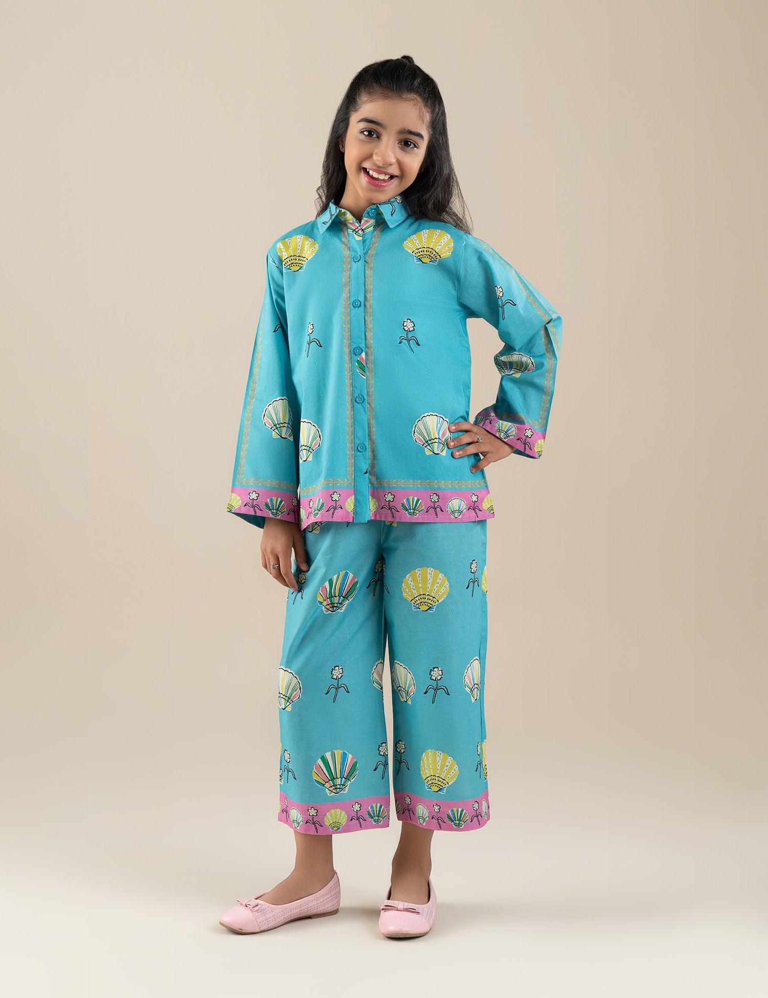 2 PIECE SHELL PRINTED SUIT