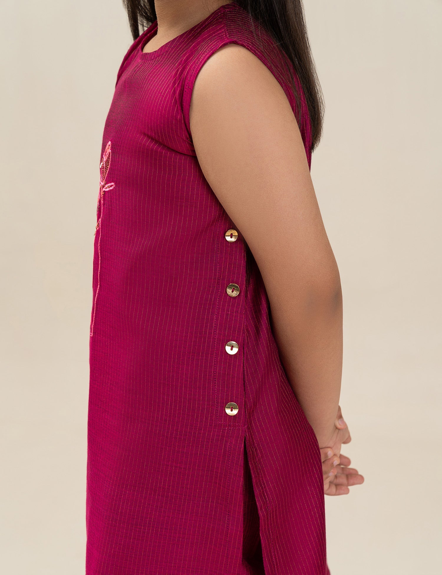 2 PIECE ROSE EMBROIDERED SUIT