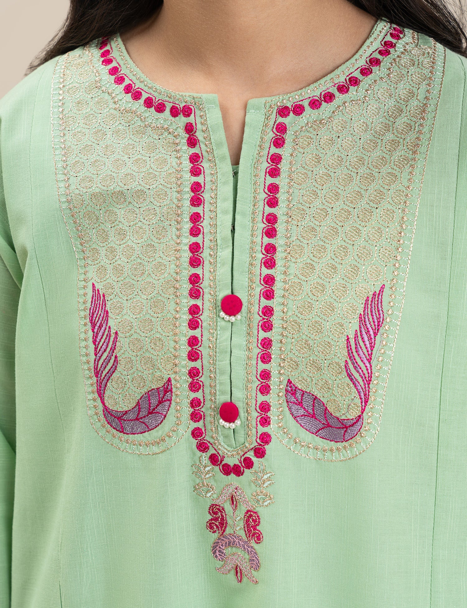 2 PIECE VIBRANT EMBROIDERED SUIT