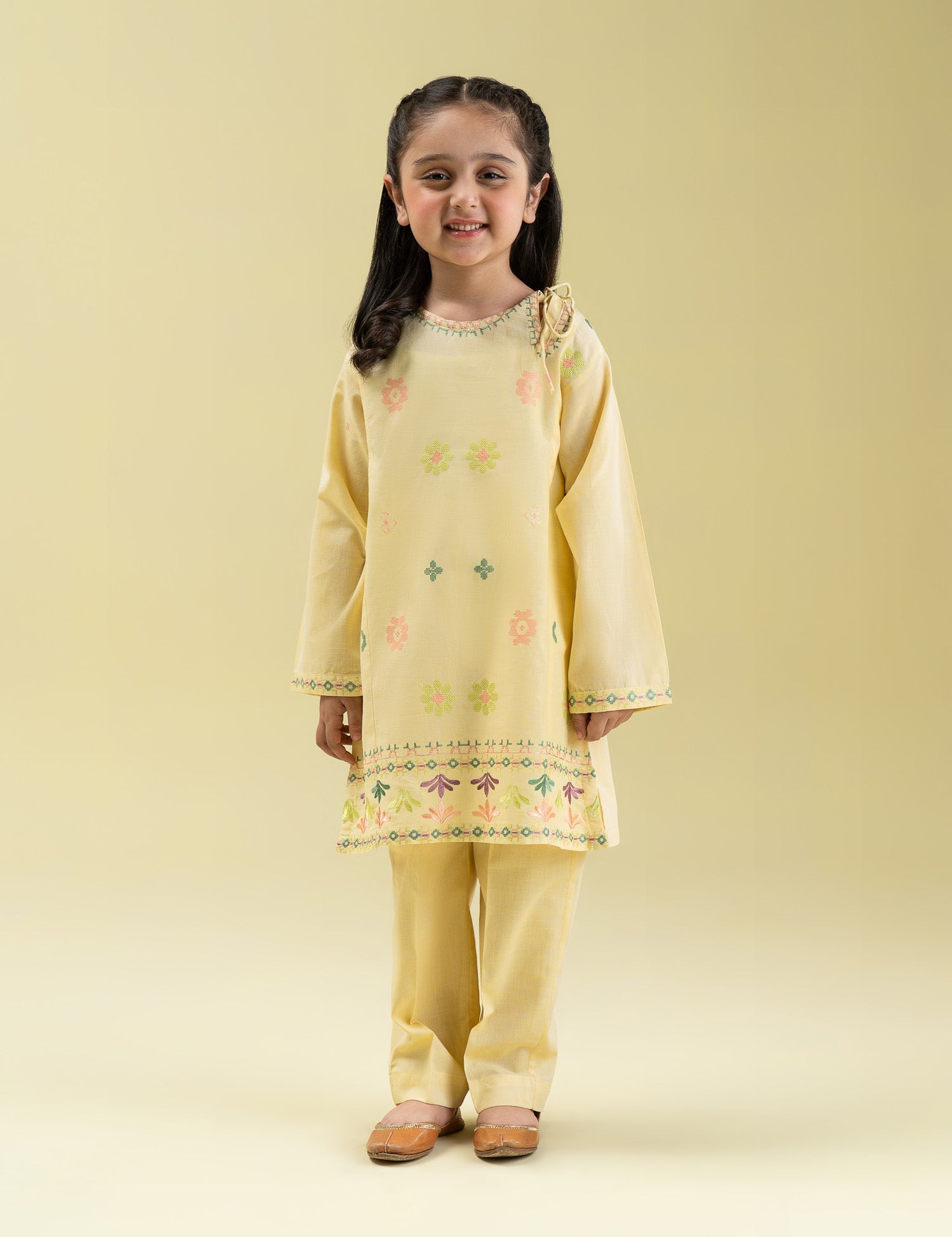 2 PIECE MULTI EMBROIDERED SUIT