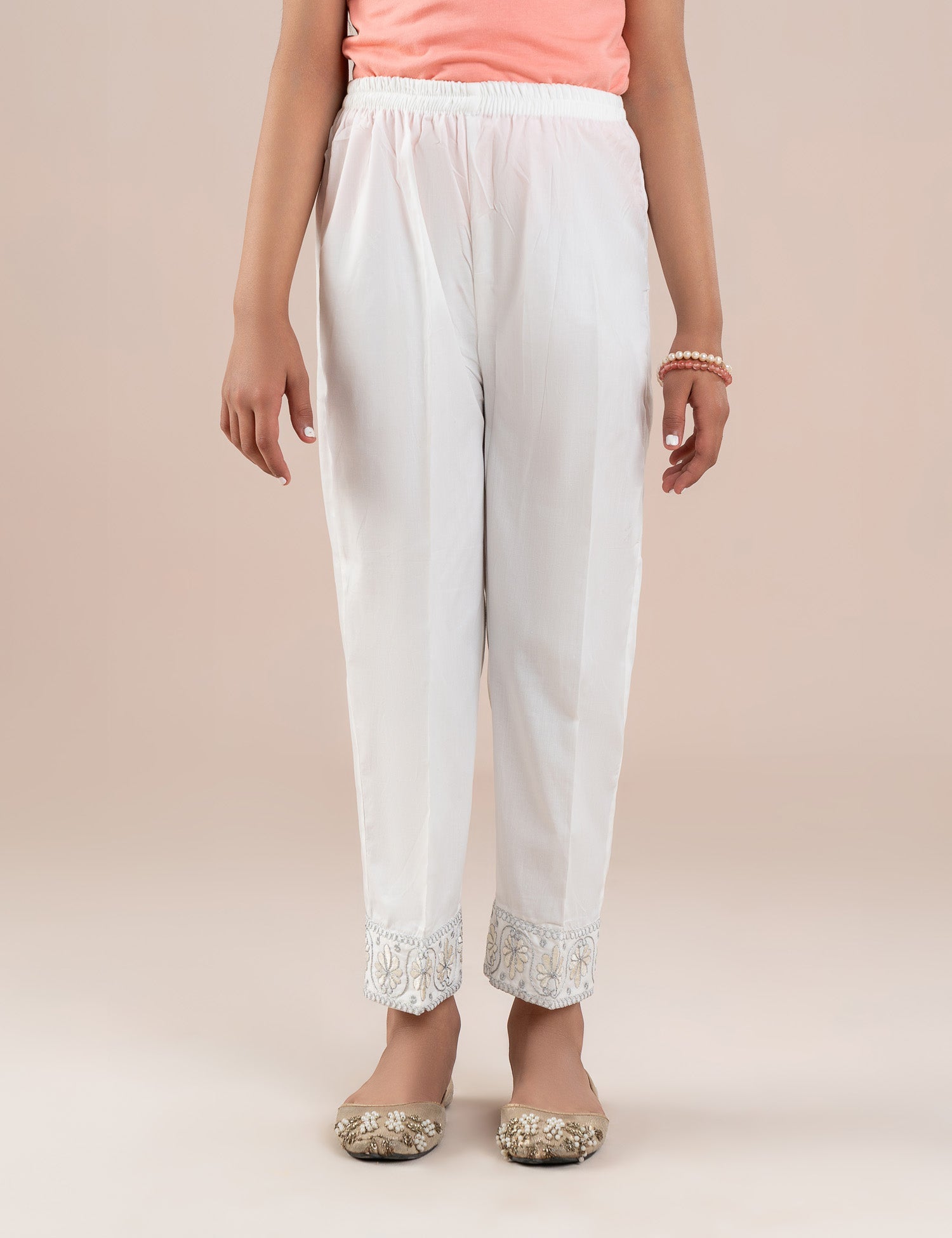 EMBROIDERED TROUSER