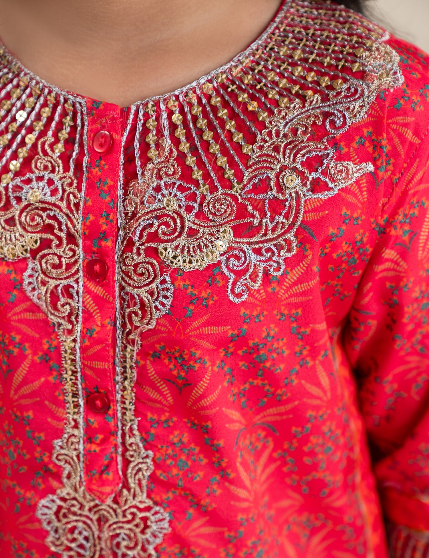 2 PIECE ETHNIC EMBROIDERED SUIT