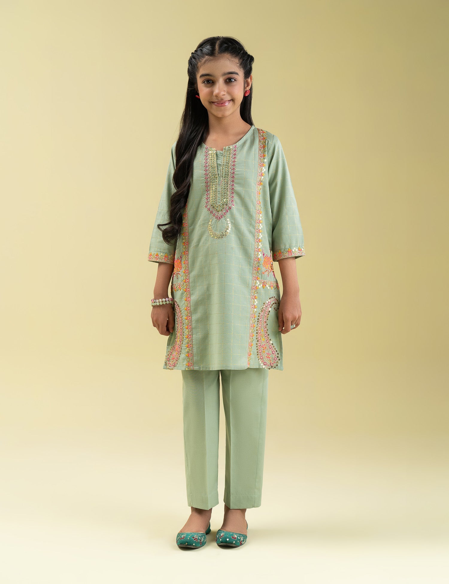 2 PIECE ETHNIC EMBROIDERED SUIT