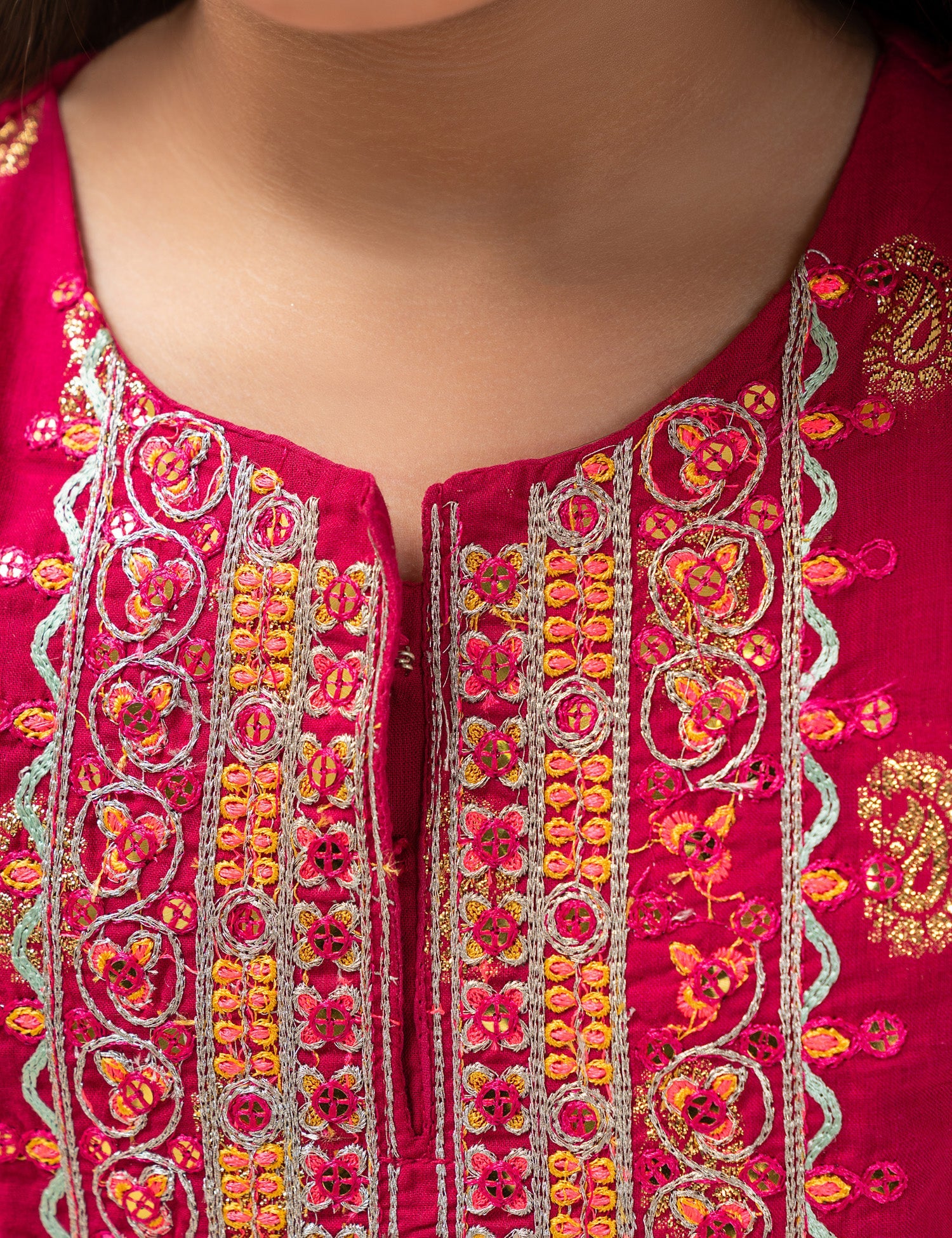 EMBROIDERED LONG DRESS