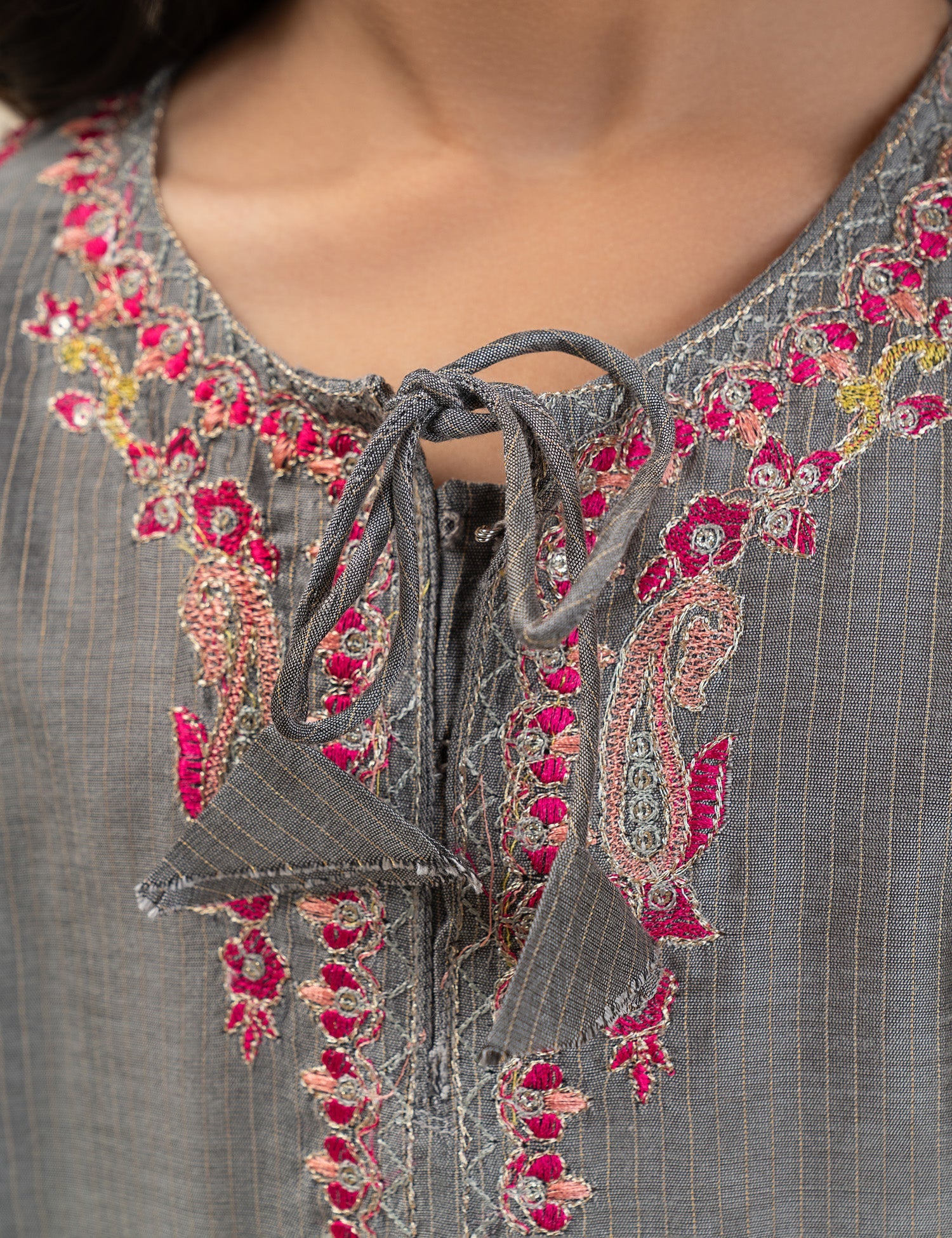 2 PIECE ETHNIC EMBROIDERED SUIT