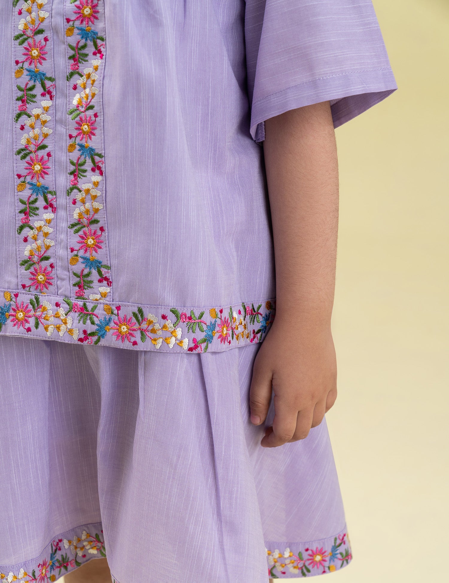 2 PIECE FLORAL EMBROIDERED SUIT