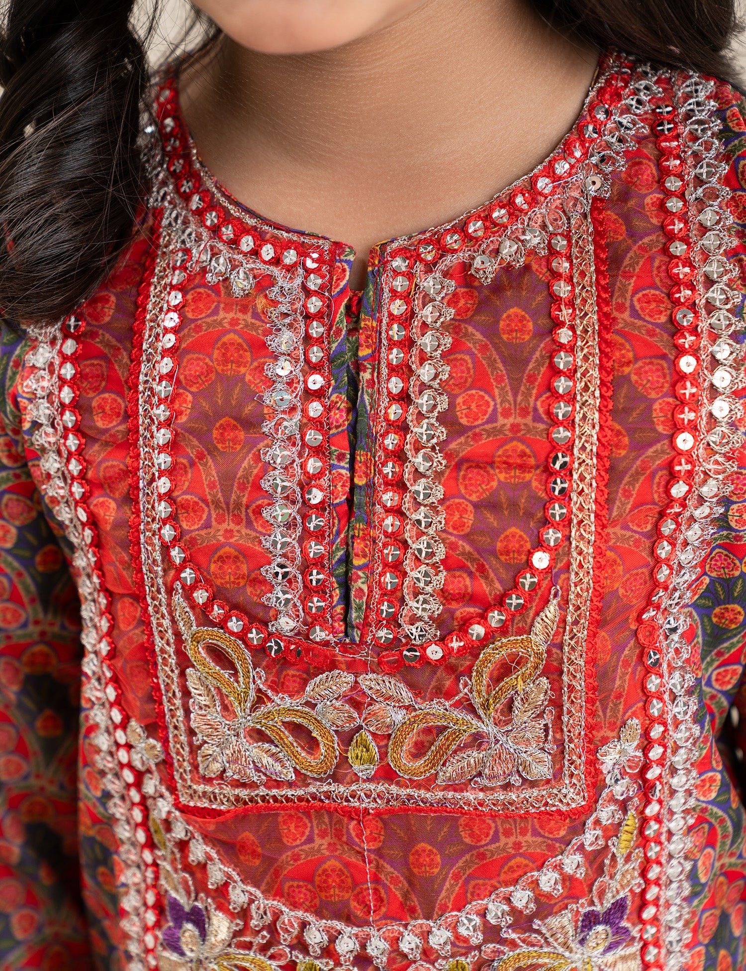 2 PIECE ETHNIC EMBROIDERED SUIT