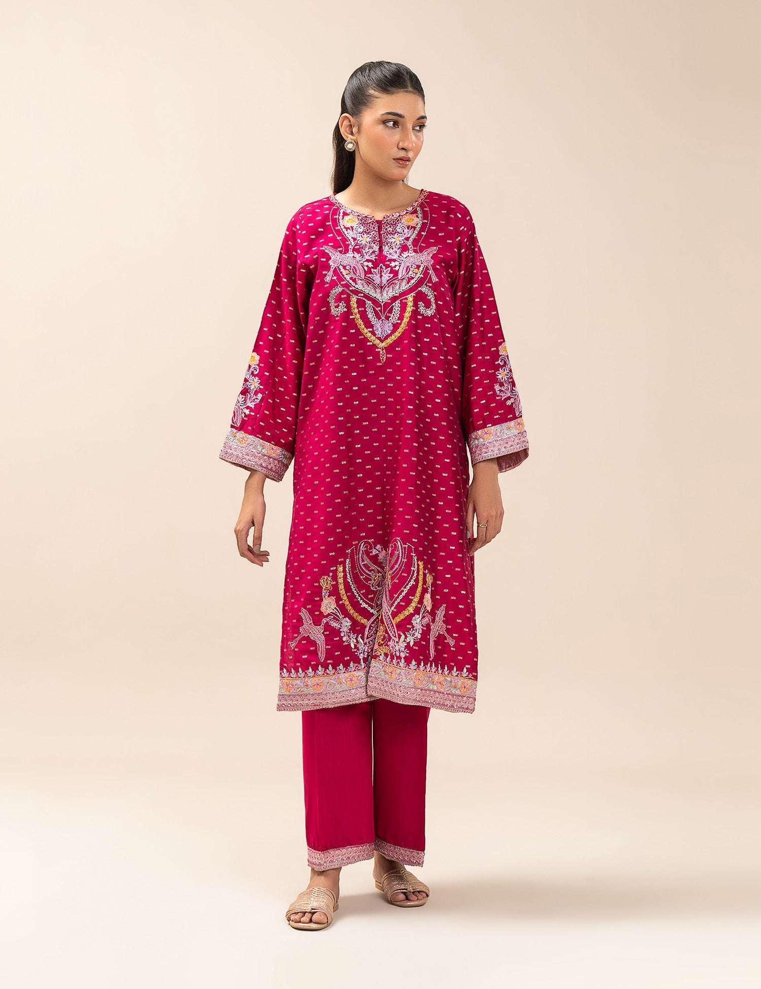 2 PIECE ETHNIC EMBROIDERED SUIT
