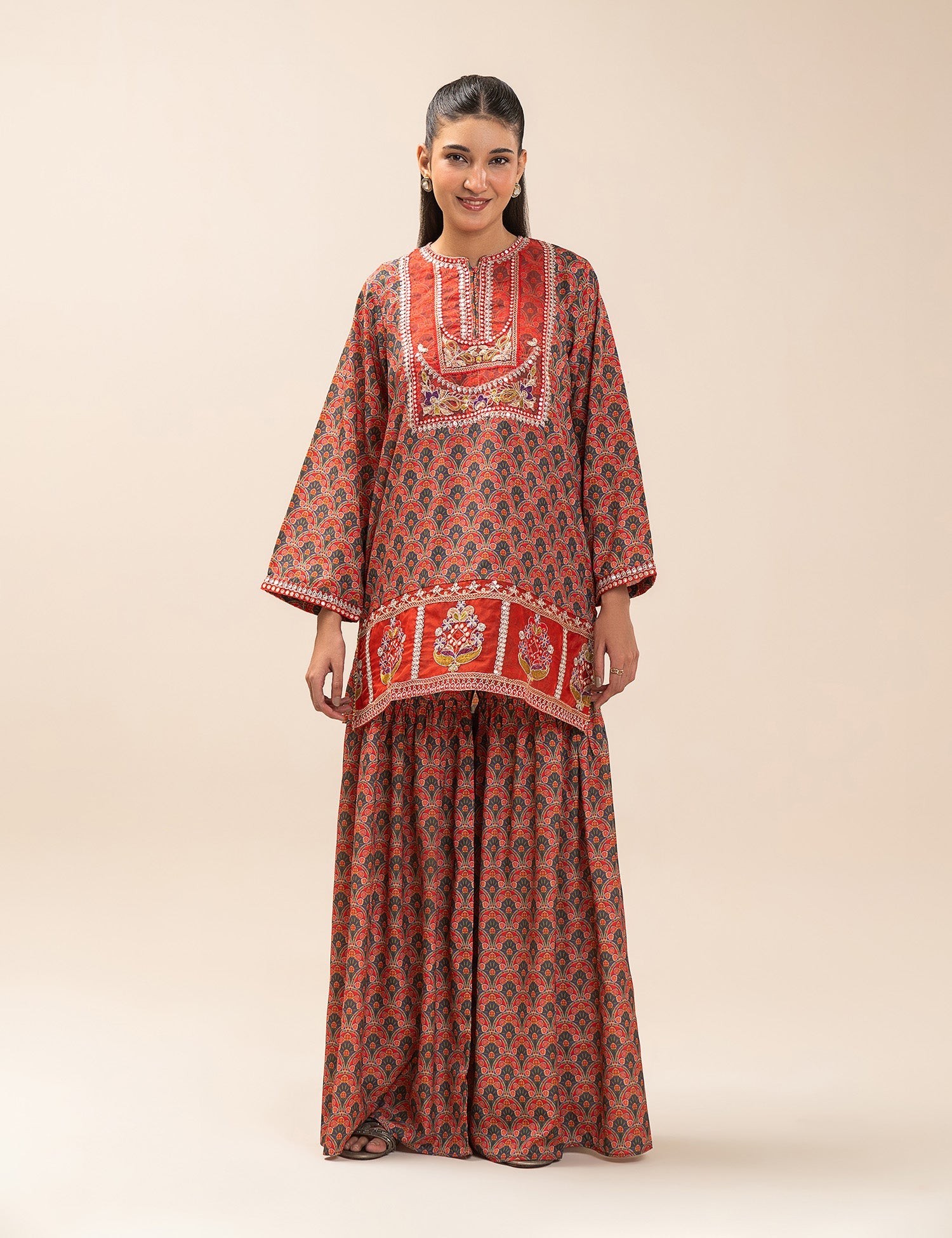 2 PIECE ETHNIC EMBROIDERED SUIT