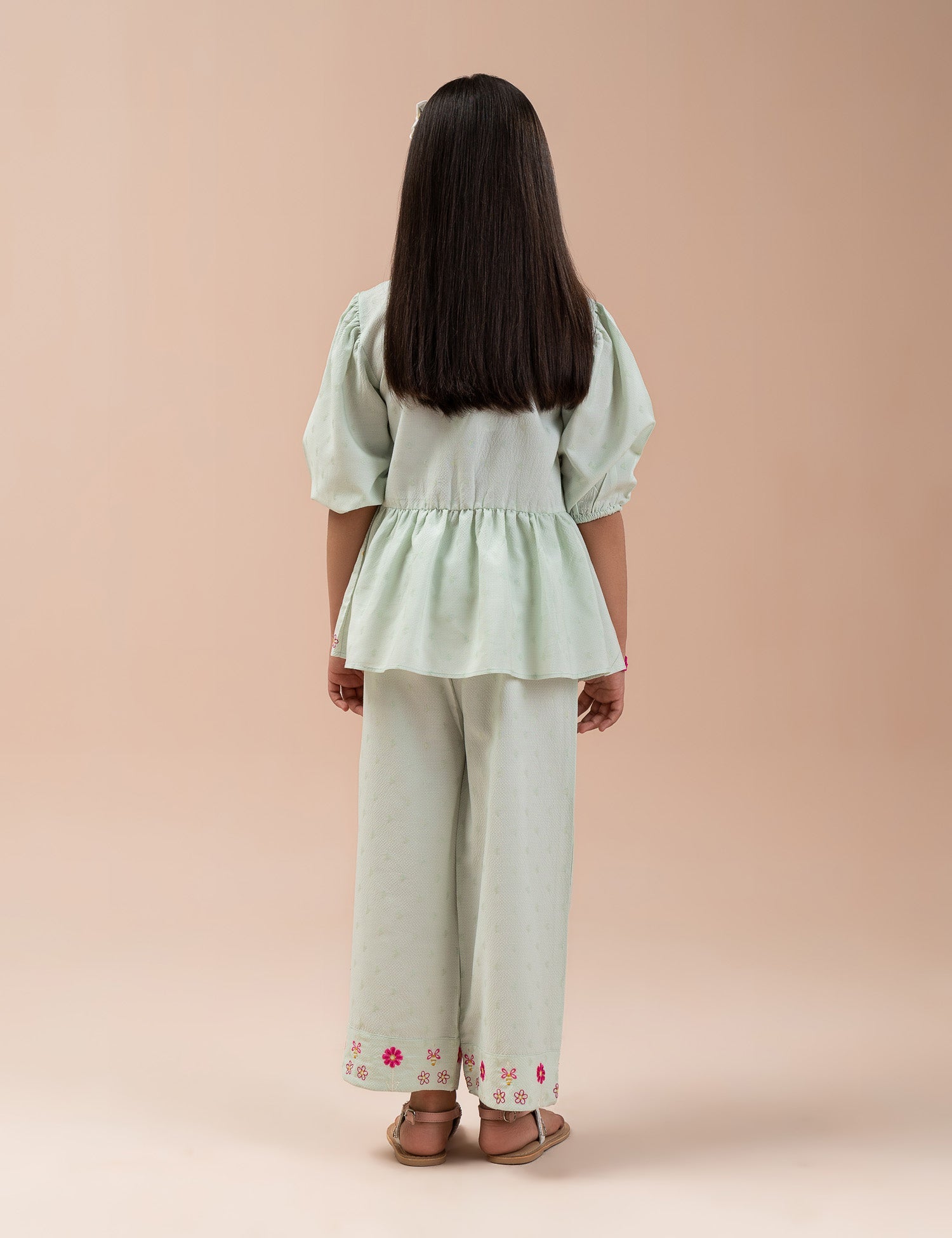 2 PIECE BUTTERFLY EMBROIDERED SUIT