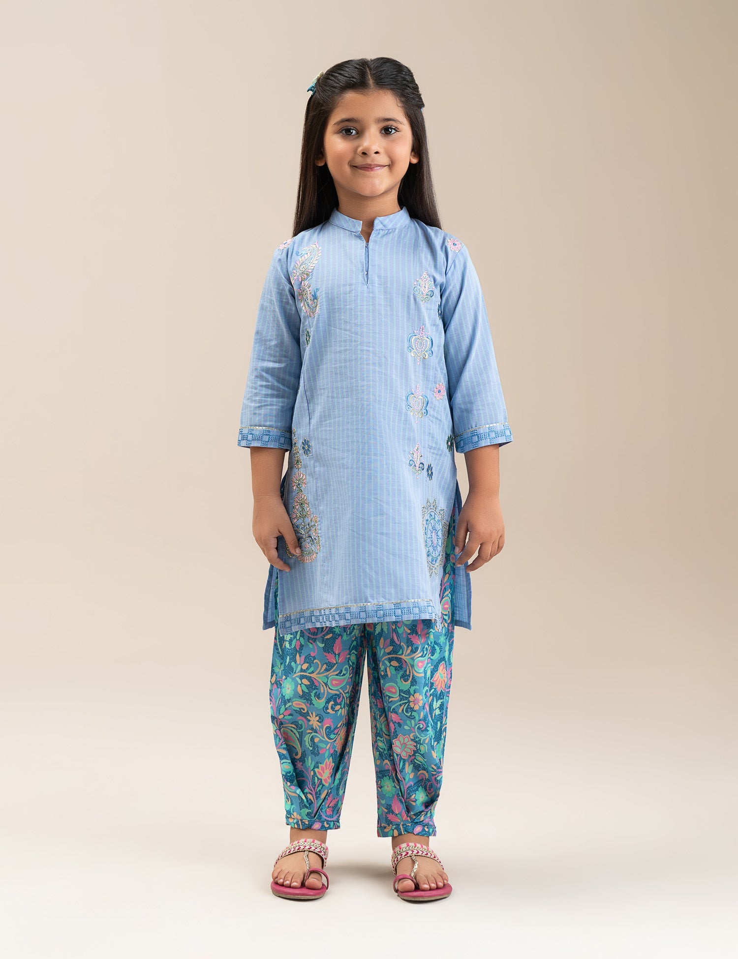 2 PIECE VIBRANT EMBROIDERED SUIT