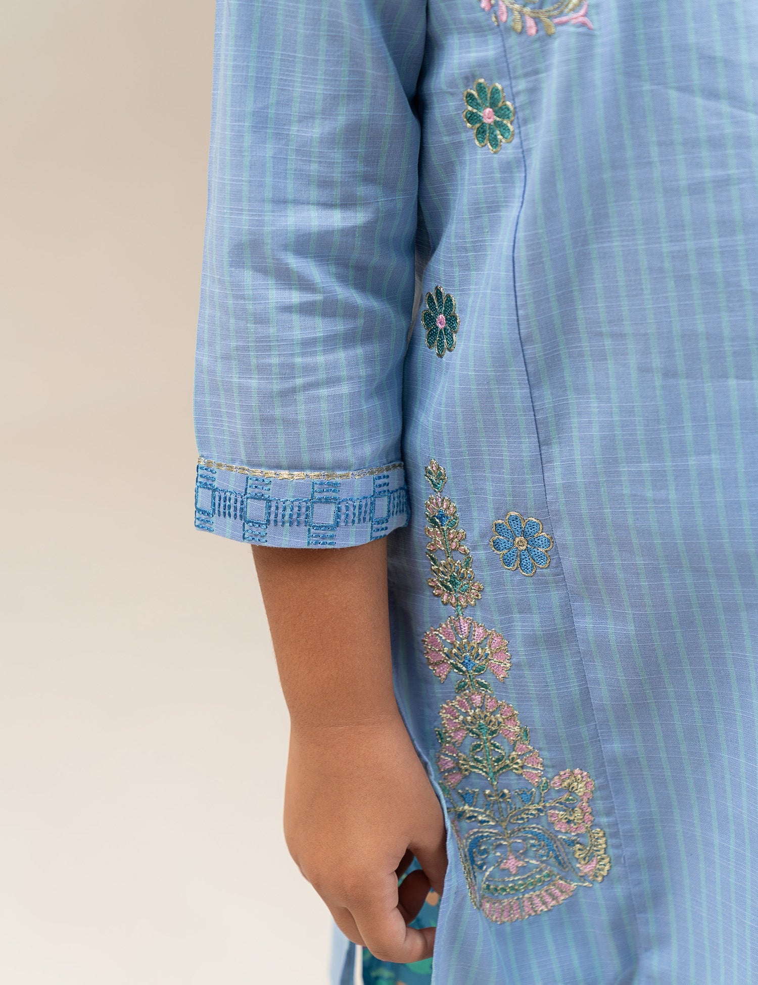 2 PIECE VIBRANT EMBROIDERED SUIT
