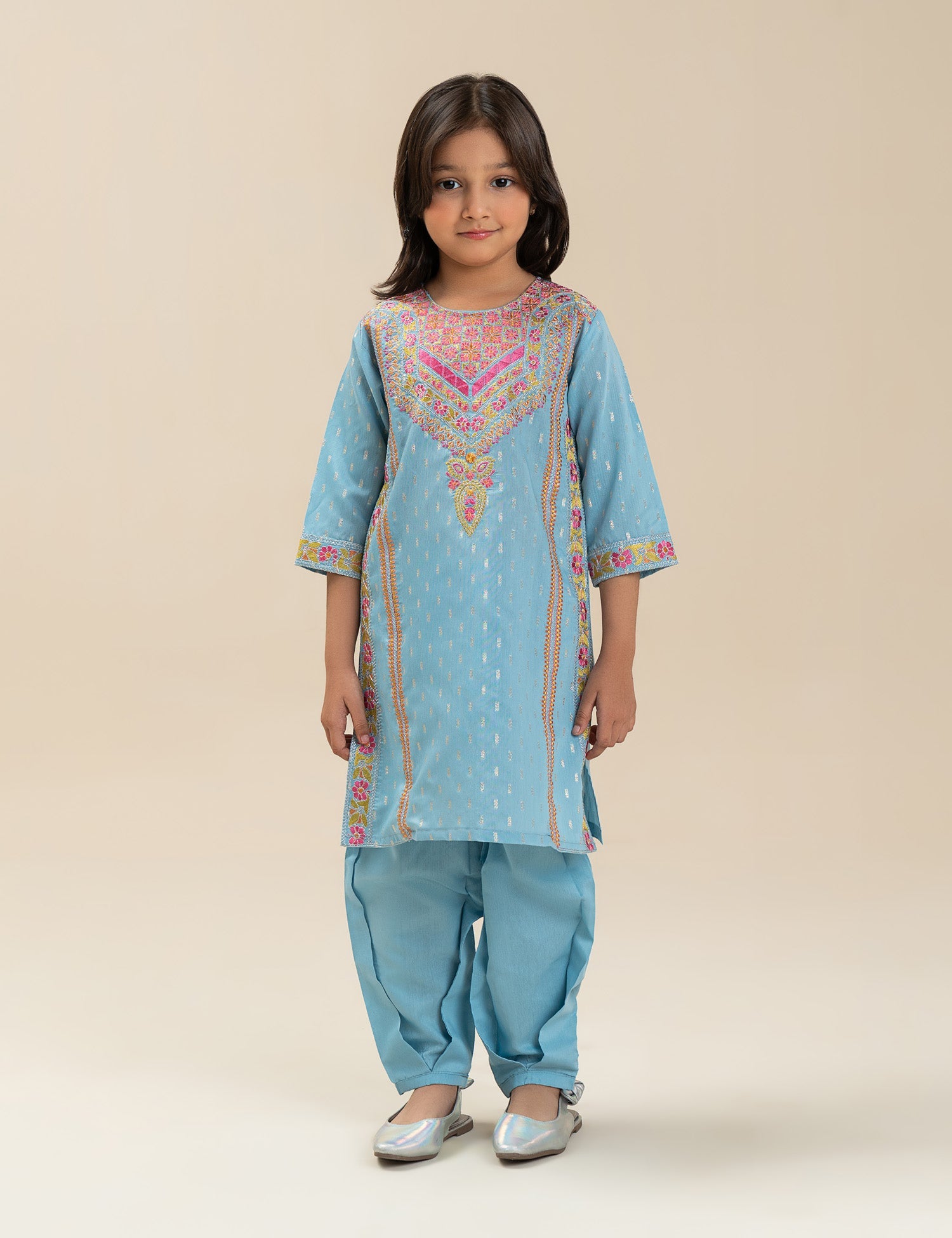 2 PIECE ETHNIC EMBROIDERED SUIT
