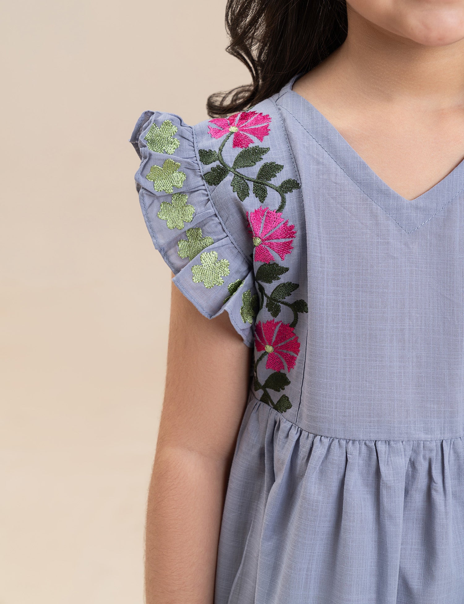 FLORAL EMBROIDERED DRESS